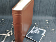 Load image into Gallery viewer, Classic Brown Leather Formal Wedding Photobook by Giovelli Design
