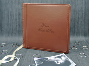 Custom Italian Leather Bound Scrapbook for Photography by Giovelli Design