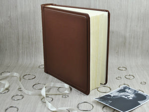 Stylish Family Keepsake Album Upholstered in Top-Grain Leather by Giovelli Design