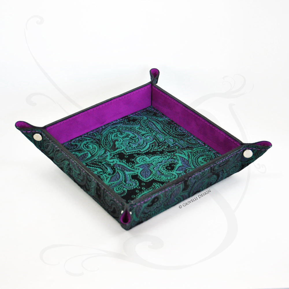 Charming Suede Leather Valet Tray by Giovelli Design