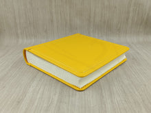 Carica l&#39;immagine nel visualizzatore di Gallery, yellow leather bound photo album by Giovelli Design
