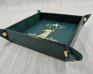 exceptional leather valet tray with gold foil  christmas decorations by Giovelli Design