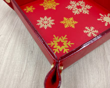 Load image into Gallery viewer, particular of a winter themed red catchall by Giovelli Design
