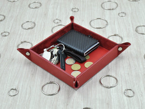 leather coin tray by Giovelli Design