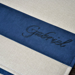 personalization on a fancy non leather album by Giovelli Design