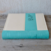 Load image into Gallery viewer, aqua green non leather italian handmade photo book by Giovelli Design
