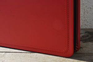 detail of a classy redd photo album by Giovelli Design