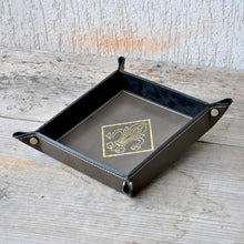 Load image into Gallery viewer, Charming Leather Valet Tray Square Gray Pocket Emptier by Giovelli Design
