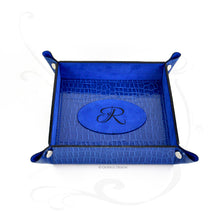 Carica l&#39;immagine nel visualizzatore di Gallery, Electric Blue Valet Tray Personalized Square Catchall by Giovelli Design
