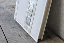 Load image into Gallery viewer, stylish finishes on a white first communion photo album by Giovelli Design
