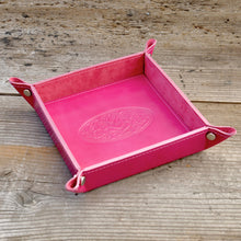 Carica l&#39;immagine nel visualizzatore di Gallery, Gleaming Leather Valet Tray Hot Pink Pocket Emptier by Giovelli Design
