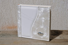 Carica l&#39;immagine nel visualizzatore di Gallery, Golden and Silver Anniversary Scrapbook Square White Leatherette Photo Album by Giovelli Design
