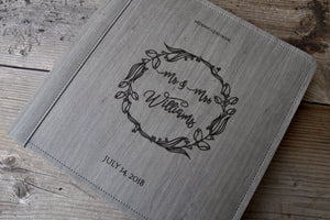 stylish handmade in italy wedding guestbook with personalization by Giovelli Design