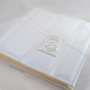 fancy white non leather scrapbook by giovelli design