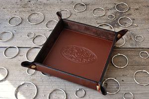 elegant middle brown catchall tray by giovelli design