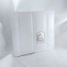 Carica l&#39;immagine nel visualizzatore di Gallery, Leatherette Baby Photo Album for Christening Square White Baptism Keepsake Book by Giovelli Design
