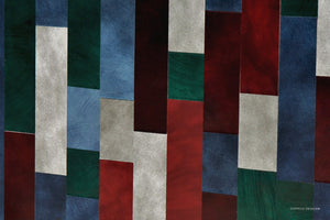 multicolored mosaic on a stunning italian handmade leather album by Giovelli Design