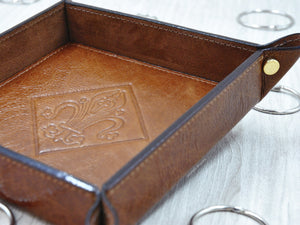 luxury leather valet tray by Giovelli Design