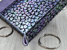 Load image into Gallery viewer, shimmering wisteria black and light green catchall handmade in Italy by Giovelli Design
