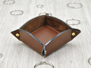 little middle brown leather catchall by Giovelli Design