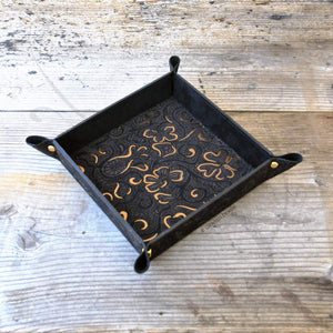 black and gold catchall tray by Giovelli Design