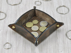 little leather coin tray by Giovelli Design